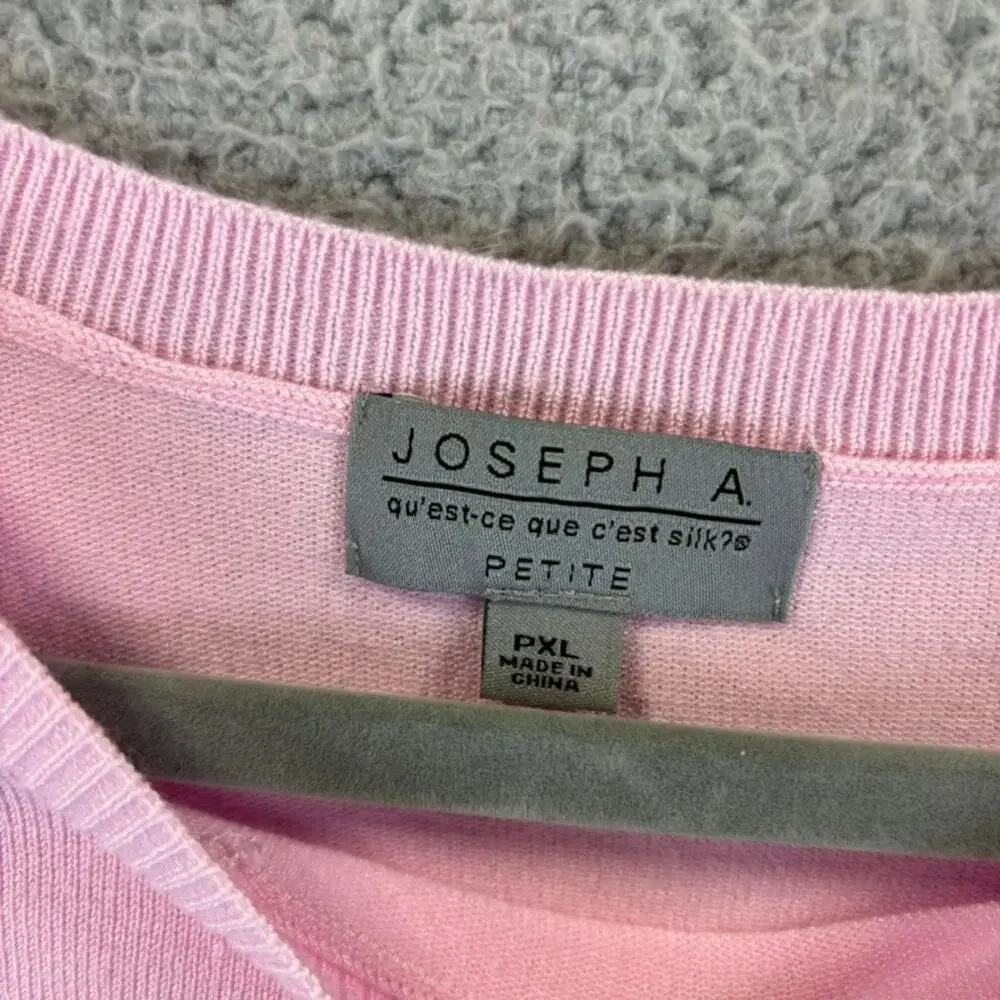 JOSEPH A Sweater Womens XL Petite Coquette Feminine Ruffle Faux Pearl Buttons - Picture 5 of 11